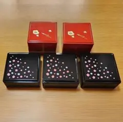 重箱 弁当箱 黒3段重＆赤2段重×2個 おせち レジャー 行楽 お花見 運動会