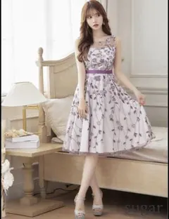 ERUKEI 花柄レースAラインドレス