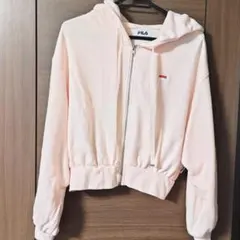 FILA フルジップ フード付き トレーナー ピンク