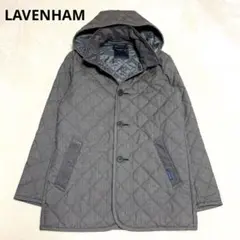 極美品 ラベンハム デンストン キルティングコート 2way チェック グレー