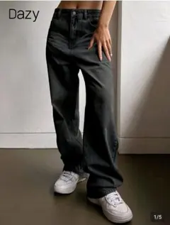 【新品】Dazy ストレートデニムパンツ M