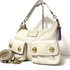 COACH 2way 코치 poppy 양귀비 핸드백 어깨 가죽