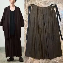 新品同様】TROVE 和ROBEコットンリネン麻ヘンプ羽織り和装シャツ3(L 