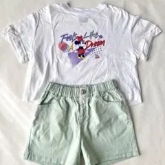 GU ミニー半袖T&ミントショートパンツ セット