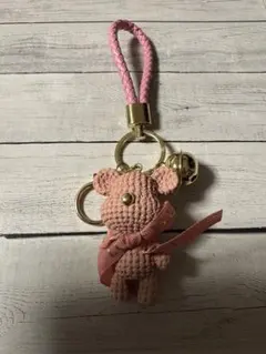 ピンククマのキーホルダー