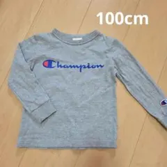 Champion 長袖Tシャツ 100 グレー　男の子　女の子　ロンTのサムネイル