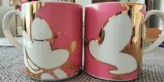 Francfrancディズニーピンクのペアマグカップ2個セット