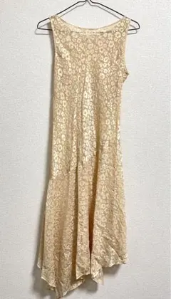 パーティードレス　総レース　花柄　アシンメトリー