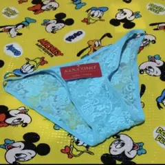 SAN COMO 水色 レースショーツ Lサイズ