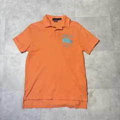 【ラルフローレン】ポロシャツ　BIGポニー　オレンジ　M　鹿の子