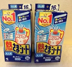 匿名配送！小林製薬 熱さまシート 大人用 16枚×2箱のサムネイル