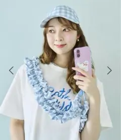 キャスキッドソン バックリボンキャップ　サックス