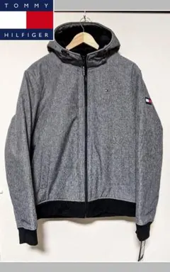 【TOMMY HILFIGER】裏ボアフードジャケット/中綿/無地/ロゴ/新品