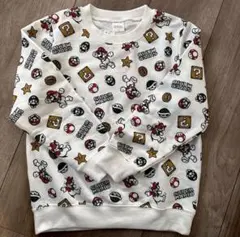 スーパーマリオ トレーナー 120cm 総柄 バンダイアパレル