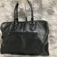 ブラックレザーハンドバッグフェイクレザー