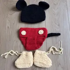 ミッキー風ニューボーンフォト衣装セット
