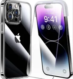 iPhone14promax用フィルム付きケース 全面保護セット
