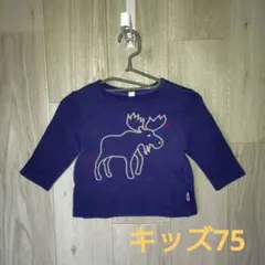 GREEN LABEL RELAXING 長袖トレーナー ヘラジカ柄 75cm