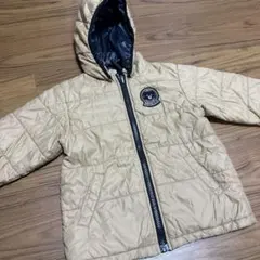 DOUBLE B フード付きダウンコート ベージュ