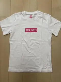 BEN DAVIS 半袖Tシャツ ホワイト ピンクロゴのサムネイル