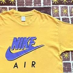 90s NIKE AIR 銀タグ USA製 Tシャツ イエロー シングルステッチ