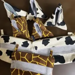 抹茶様専用　モモンガお出かけポーチ＆三角ポーチ