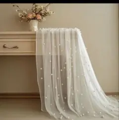 ウェルカムスペース　パールチュール　結婚式　ウェディング　前撮り　テーブルクロス