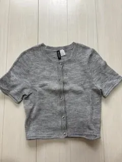 DIVIDED 半袖カーディガン グレーのサムネイル