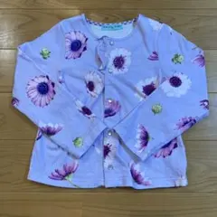 美品　hakka kids 花柄　フリル　カーディガン 120