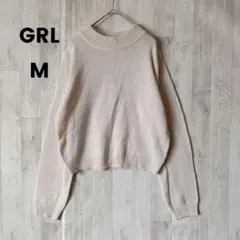 GRL グレイル モックネック クロップド丈 ニット セーター M 淡色