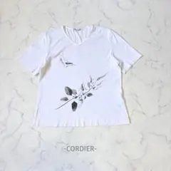 CORDIER/Tシャツ/40/ホワイト/半袖/花柄プリント/綺麗め/シンプルのサムネイル