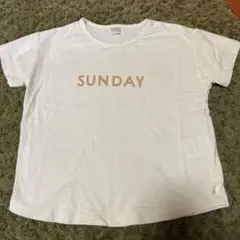 SUNDAY ロゴプリント Tシャツ ホワイトのサムネイル