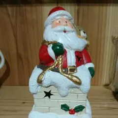 新品LEDライト光りますサンタクロース陶器