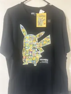 ポケモン ユニクロ ピカチュウ Tシャツ Lサイズ　ブラック 未使用