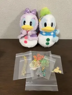ドナルドダック・デイジーダック　スノーマンセット