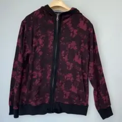 黒タイダイ 赤タイダイ　フルジッパーパーカー　メンズM
