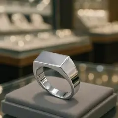 シルバー925リング メンズ レディース スクエア シグネット S925 刻印