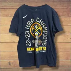 ナイキ NBA ナゲッツ 2023 優勝記念 ロッカールーム Tシャツ 黒 M