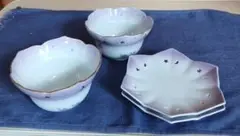 星と月とラクダ柄　小鉢　小皿2個セット