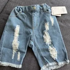 タグ付き新品　ブランシェス　ダメージ　デニム　ショートパンツ