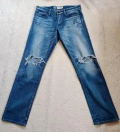 Cook jeans ダメージ加工 ストレートデニム ウエスト75〜79 - メルカリ