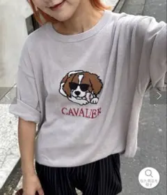 CIAOPANIC TYPY アニマル柄犬サマーニット半袖Tシャツ