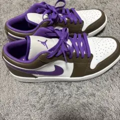 E*o様 Nike Air Jordan 1 Low 白/ブラウン/紫 28cm