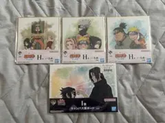 一番くじ NARUTOナルト　色紙3種　キャンバスボード　4点セット