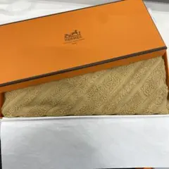 HERMES ベージュ タオルハンカチ