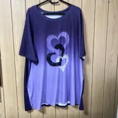 4L♡新品大きいサイズ♡ハートプリントグラデーションプルオーバー✽レディース