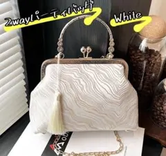 パーティーバッグ 2way ハンドバッグ 白 入学式 卒業式 結婚式 着物 和装