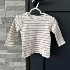 美品★ママラク　ボーダートップス　バースデイ　ベビー春服