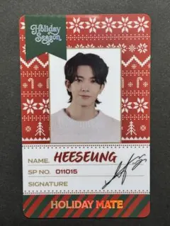 ENHYPEN WORLD ポップアップ ホリデーSPカード　ヒスン
