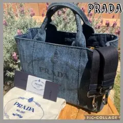 ✨極美品✨PRADA カナパ S デニム2way ショルダー 8-8